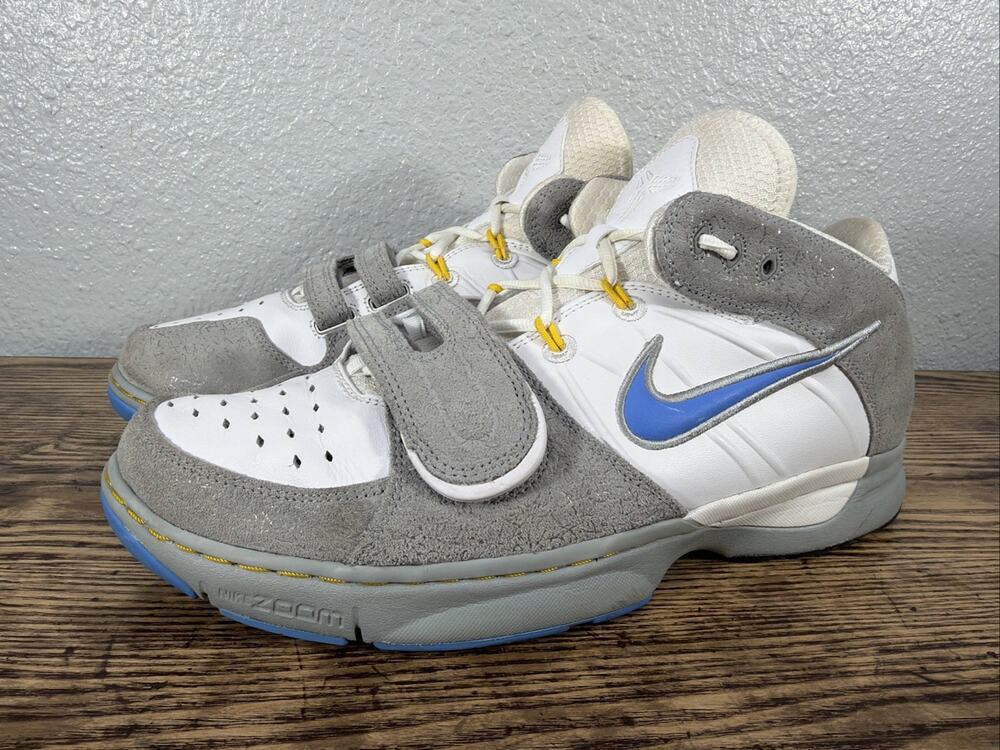 RARE Nike Zoom Kobe Trainer White University Blue Size 13 (316476-141) EUC